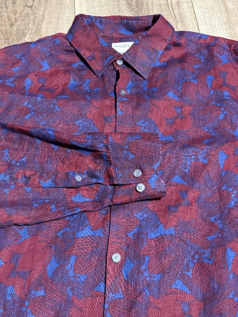 Baird McNutt Linen Murano Shirt Men's XL Long Sleeve